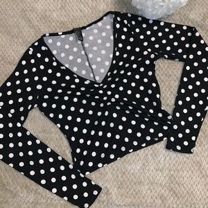 Polkadotted Crop Top